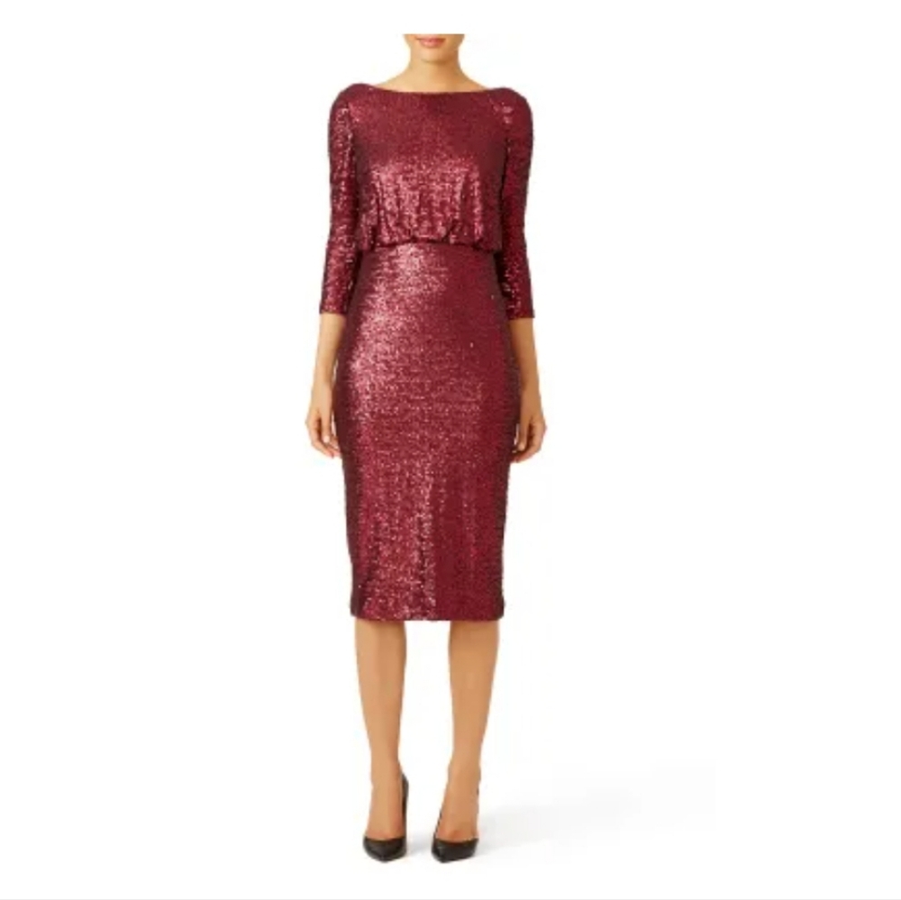 Badgley Mischka Collection Sequined Dress